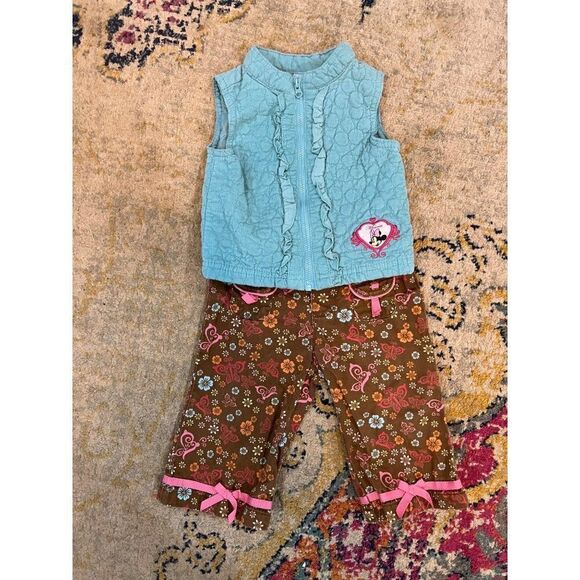 Disney Minnie Mouse Vest Outfit (12M) - Picture 1 of 3